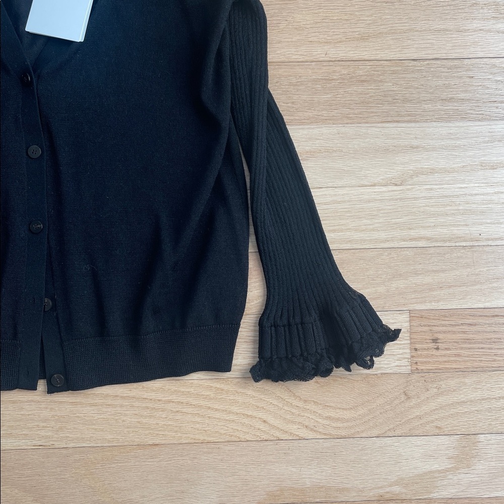 Theory Women's Black Cardigan Sweater size TP - Picture 8 of 12
